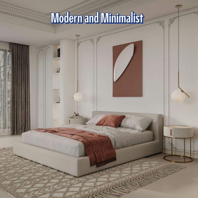 Modern and Minimal bedroom Interior